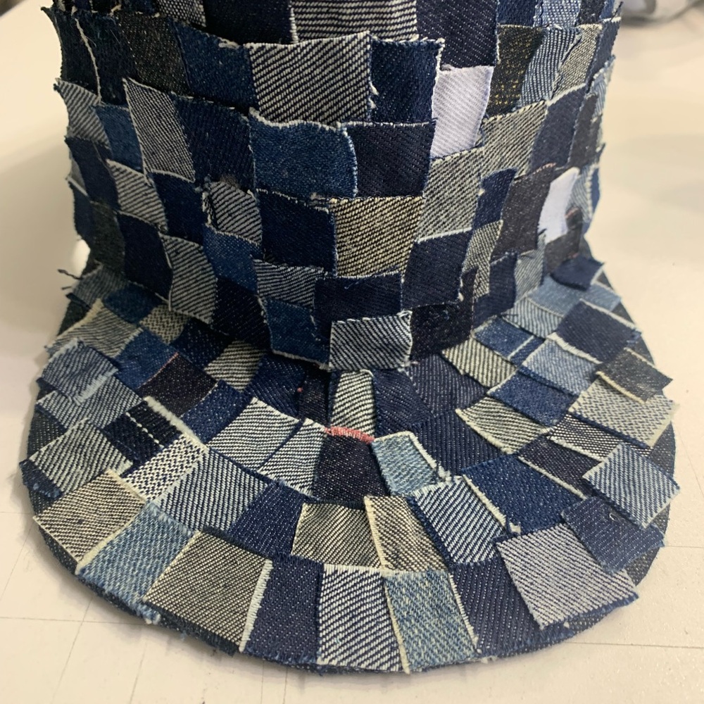 Custom one of a kind patchwork denim cap for Men’s/Women’s